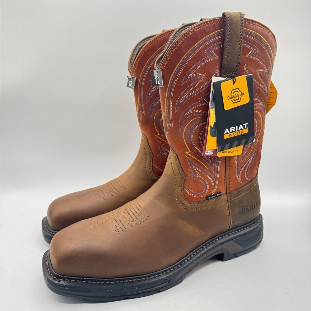 Ariat XT Cottonwood Boots Men's Size 12 D Brown Leather Carbon Composite Toe
